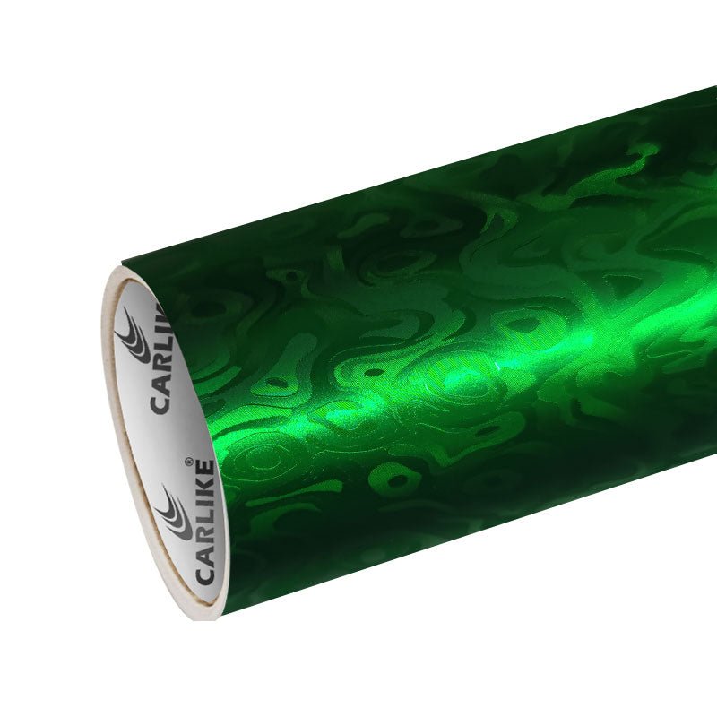 CARLIKE CL - HD3DU - 30P HD Chrome Universe Carbon Fiber Matte Green Vinyl PET Liner - CARLIKE WRAP