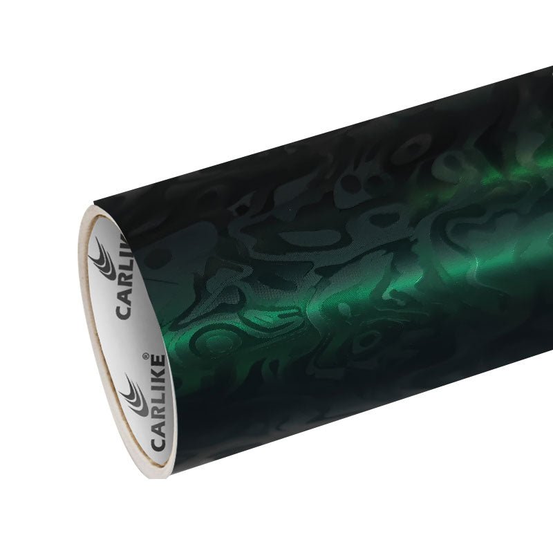 CARLIKE CL - HD3DU - 31P HD Chrome Universe Carbon Fiber Matte Venom Green Vinyl PET Liner - CARLIKE WRAP