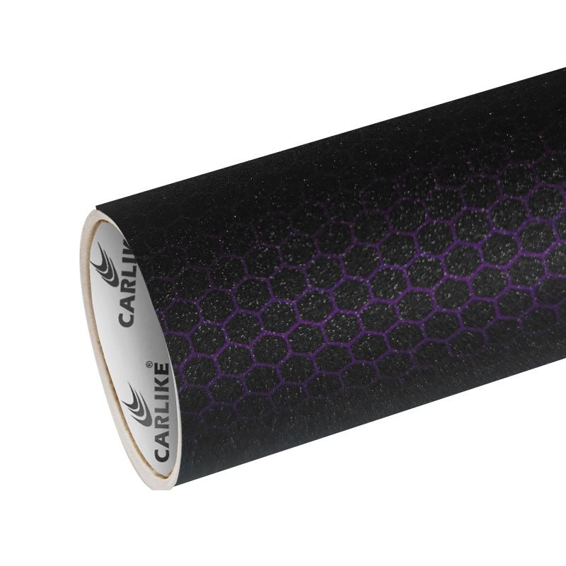 CARLIKE CL - HH - 34 Glitter Star Mecha Black Purple Vinyl - CARLIKE WRAP