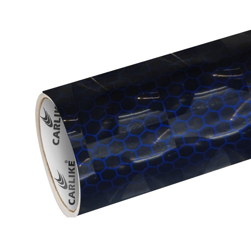 CARLIKE CL - HH - 52 Cat Eyes Star Mecha Black Blue Vinyl - CARLIKE WRAP