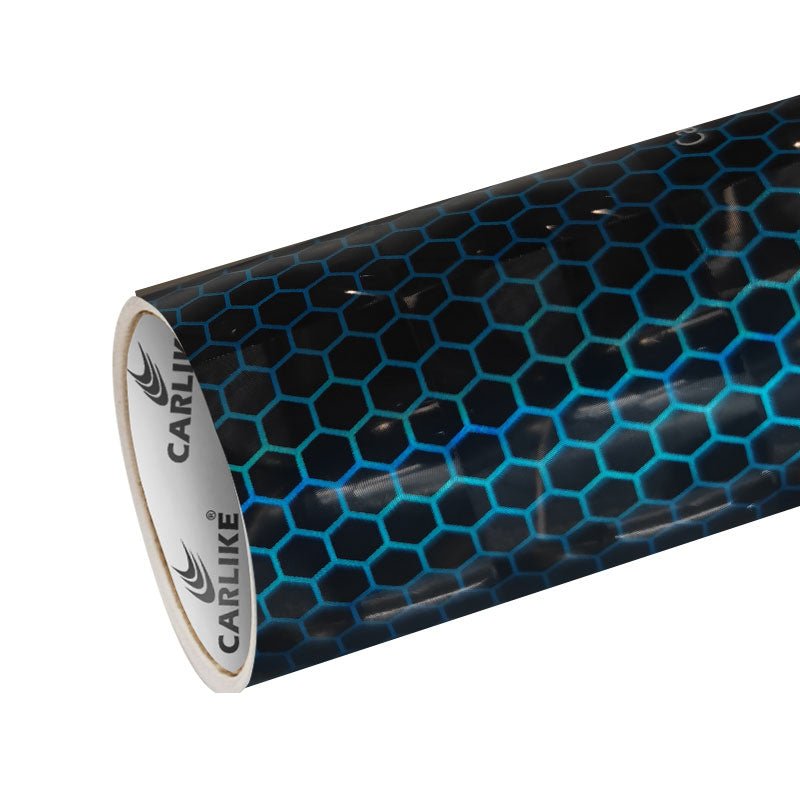 CARLIKE CL - HH - 53 Cat Eyes Star Mecha Black Light Blue Vinyl - CARLIKE WRAP