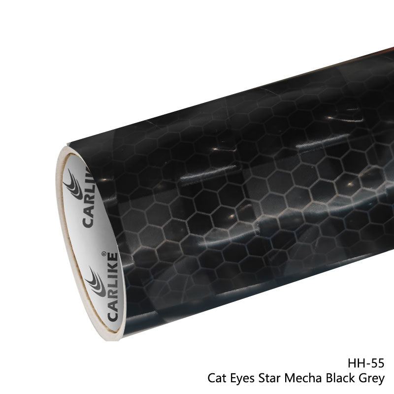 CARLIKE CL - HH - 55 Cat Eyes Star Mecha Black Grey Vinyl - CARLIKE WRAP