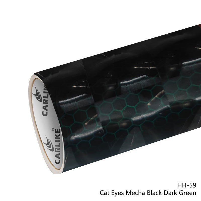 CARLIKE CL - HH - 59 Cat Eyes Mecha Black Dark Green Vinyl - CARLIKE WRAP