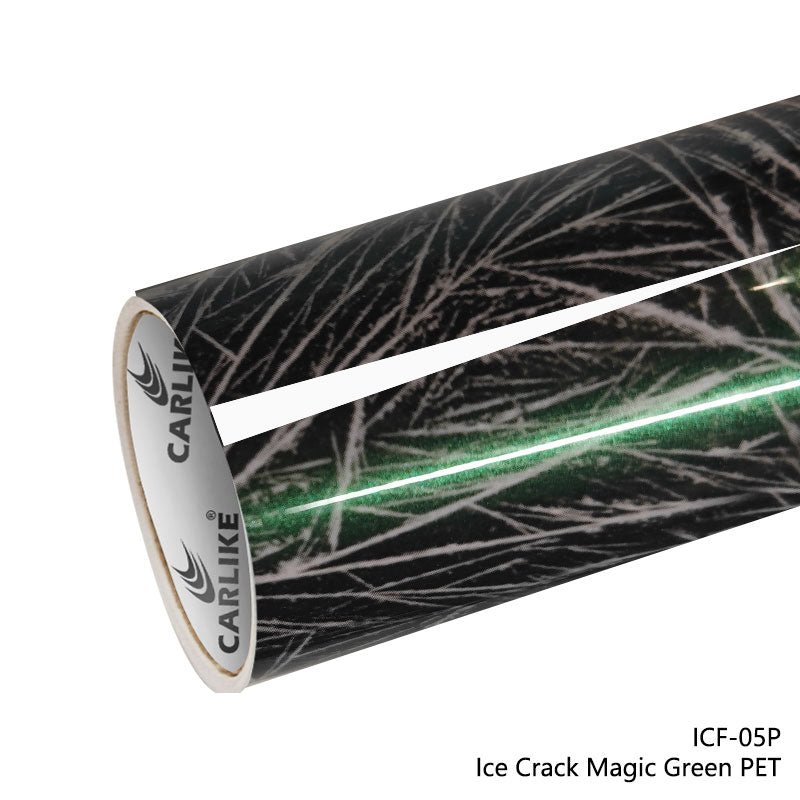 CARLIKE CL - ICF - 05P Ice Crack Magic Green Vinyl PET Liner - CARLIKE WRAP