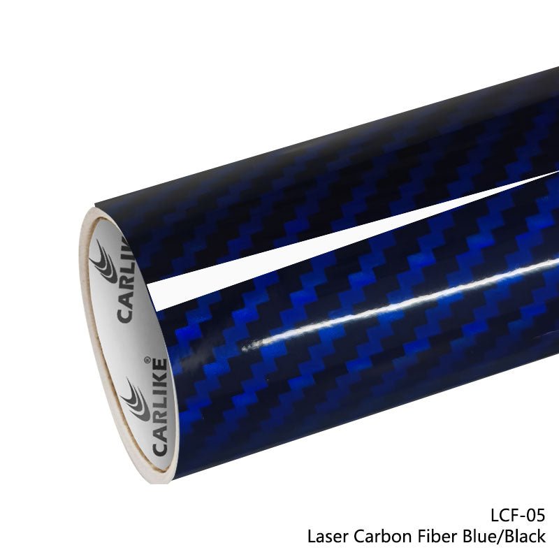 CARLIKE CL - LCF - 05P Laser Carbon Fiber Blue/Black Vinyl PET Liner - CARLIKE WRAP