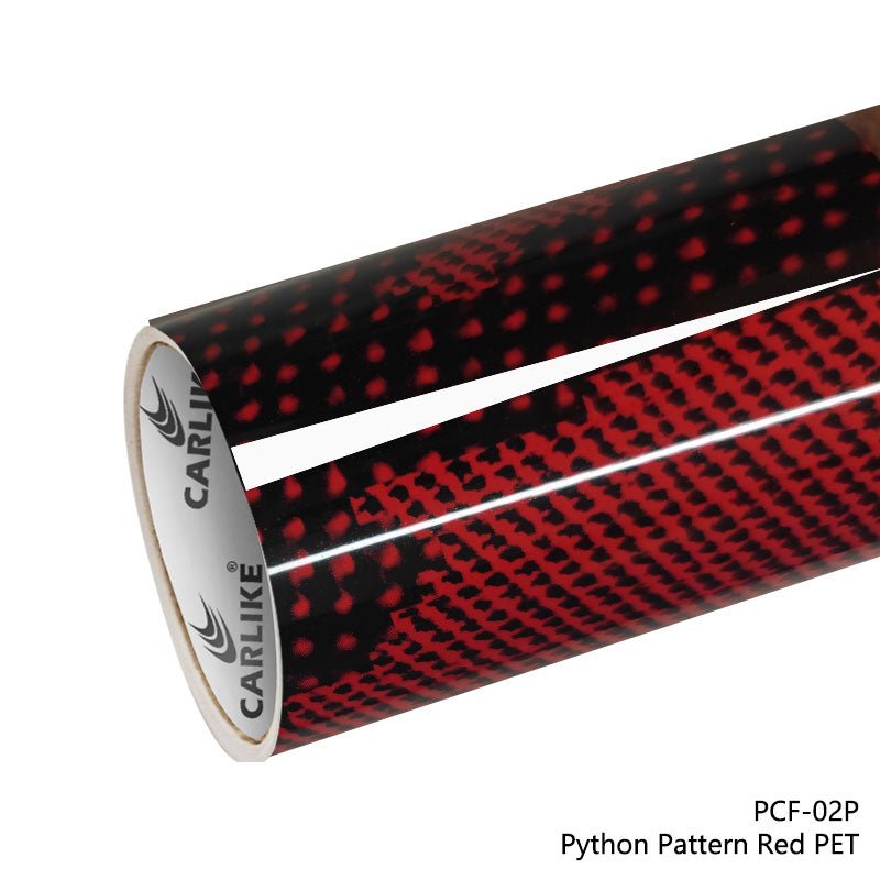 CARLIKE CL - PCF - 02P Python Pattern Red Vinyl PET Liner - CARLIKE WRAP