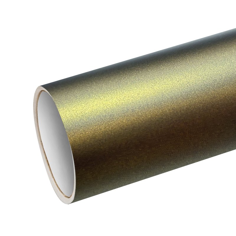 CL-SF-04P AAnti Scratch Matte Midnight Gold PET Vinyl Car Wrapping