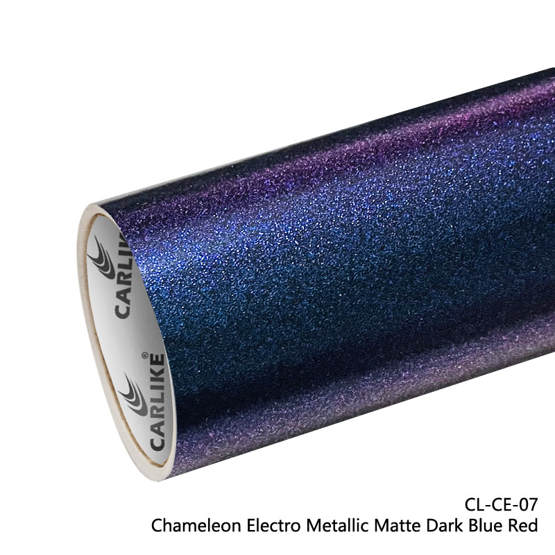 CARLIKE CL-CE-07 Camaleón Electro Metálico Mate Azul Oscuro Rojo Vinilo
