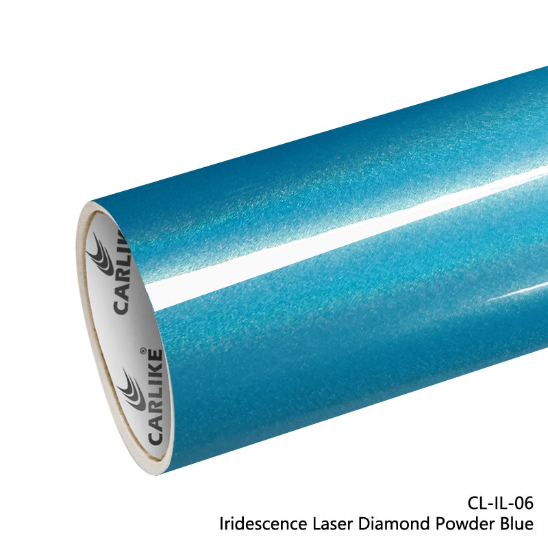 CARLIKE CL-IL-06 Poudre de diamant laser irisée Vinyle bleu