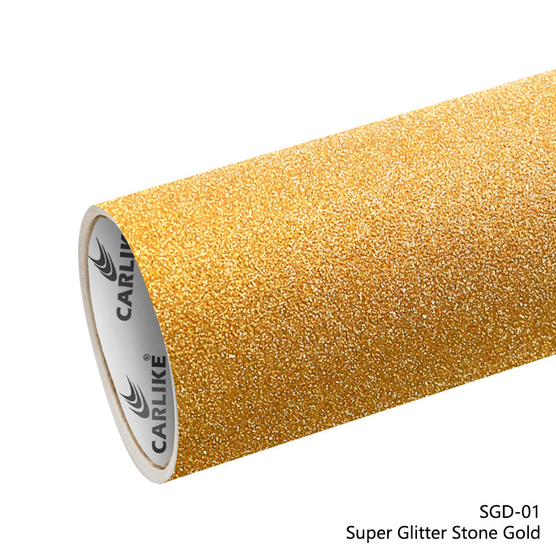 CARLIKE CL-SGD-01 Super Glitter Diamond Stone Gold Vinyl