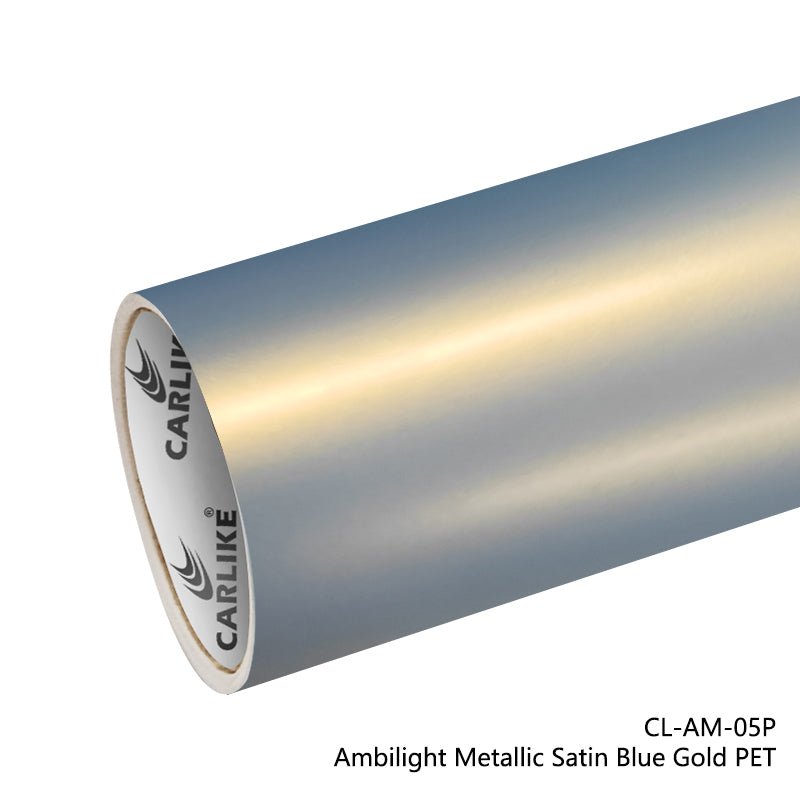 CARLIKE CL-AM-05P Ambilight Metallic Satin Blue Gold Vinyl (PET Air Release Paper) - CARLIKE WRAP