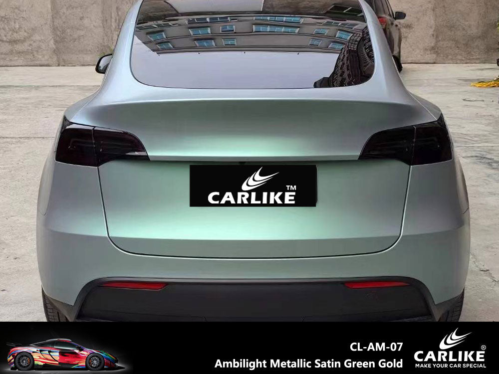 CARLIKE CL-AM-07 Ambilight Metallic Satin Green Gold Vinyl - CARLIKE WRAP