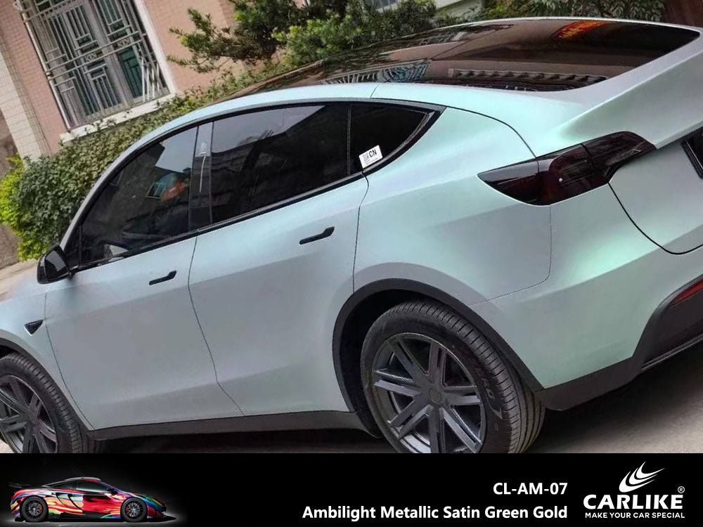 CARLIKE CL-AM-07 Ambilight Metallic Satin Green Gold Vinyl - CARLIKE WRAP