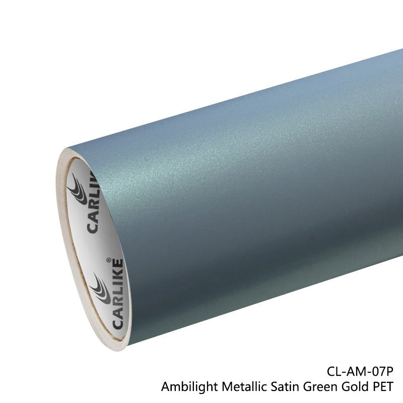 CARLIKE CL-AM-07P Ambilight Metallic Satin Green Gold Vinyl PET Liner - CARLIKE WRAP