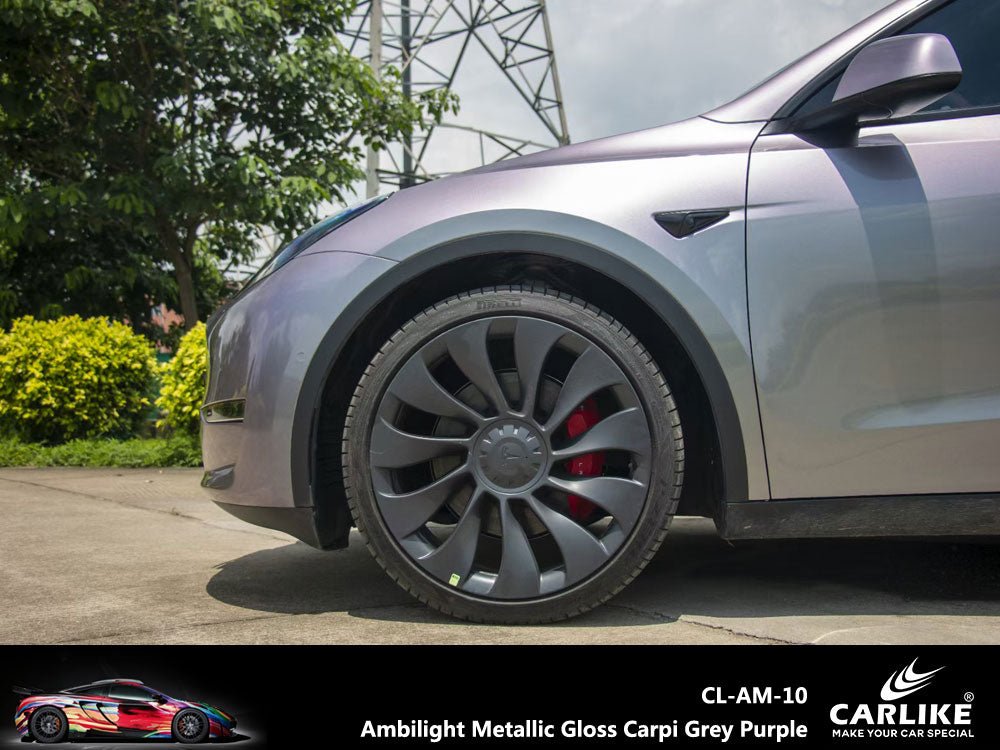 CARLIKE CL-AM-10 Ambilight Metallic Gloss Carpi Grey Purple Vinyl - CARLIKE WRAP