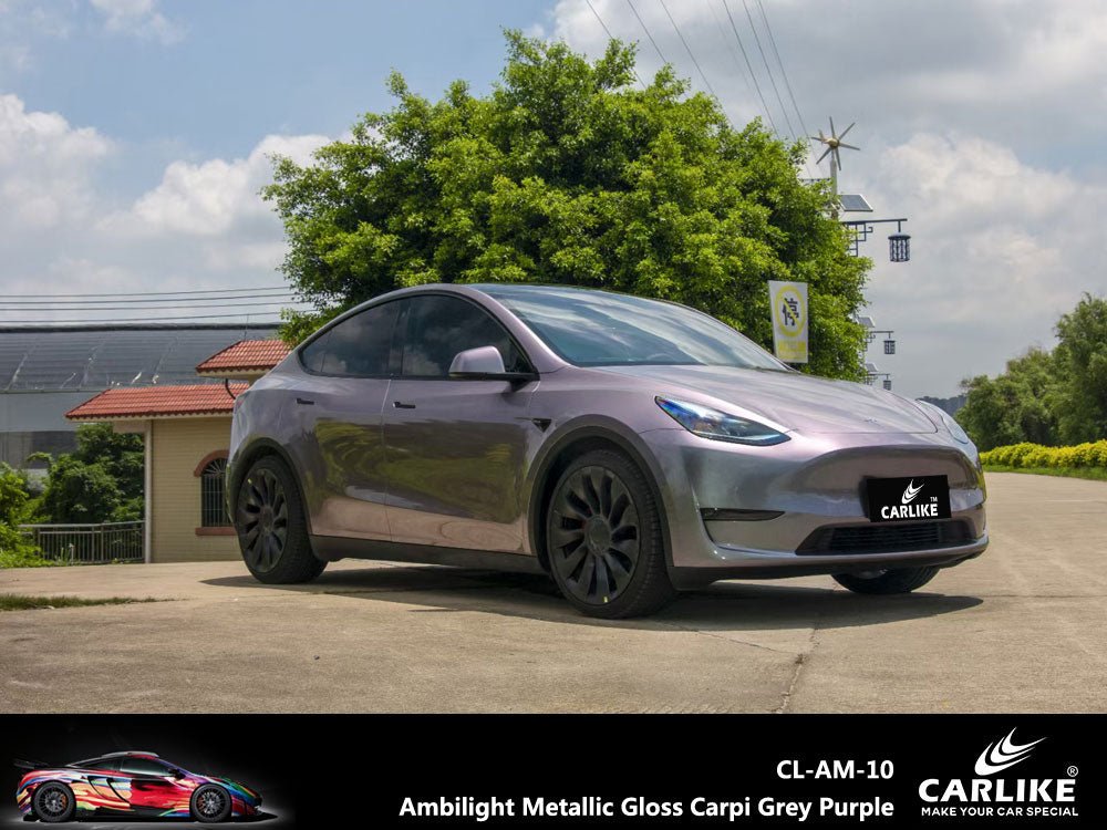 CARLIKE CL-AM-10 Ambilight Metallic Gloss Carpi Grey Purple Vinyl - CARLIKE WRAP