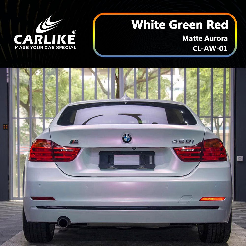 CARLIKE CL-AW-01 Matte Aurora White Green Red Vinyl - CARLIKE WRAP