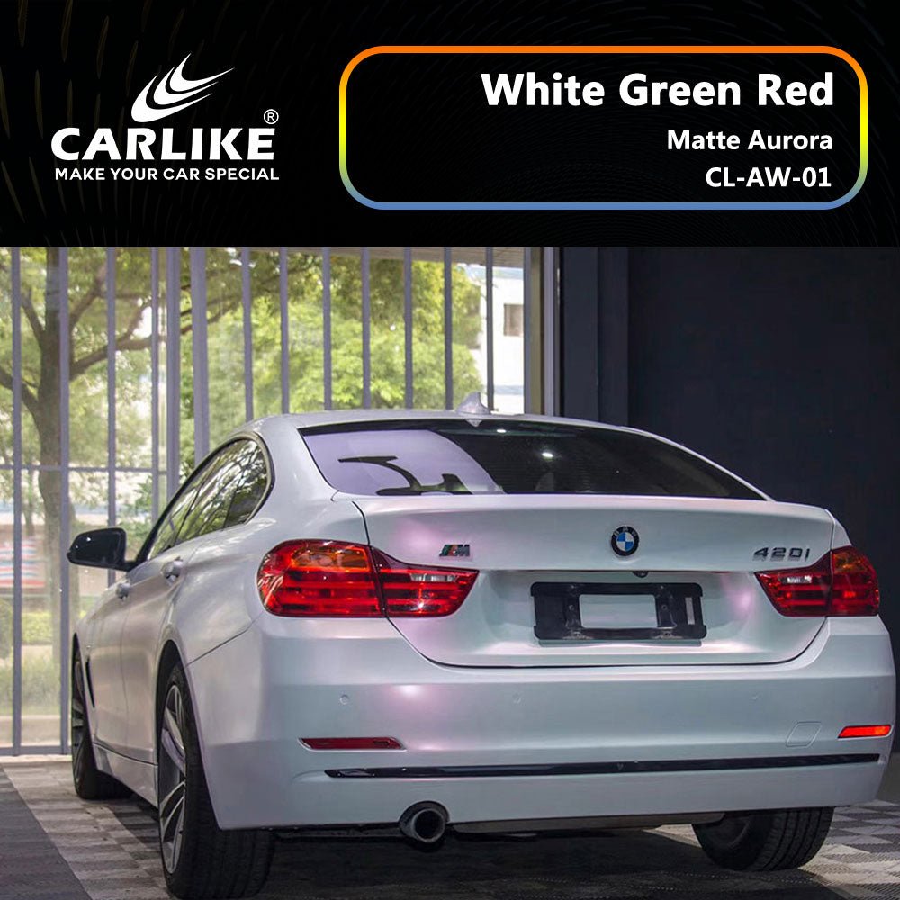 CARLIKE CL-AW-01 Matte Aurora White Green Red Vinyl - CARLIKE WRAP