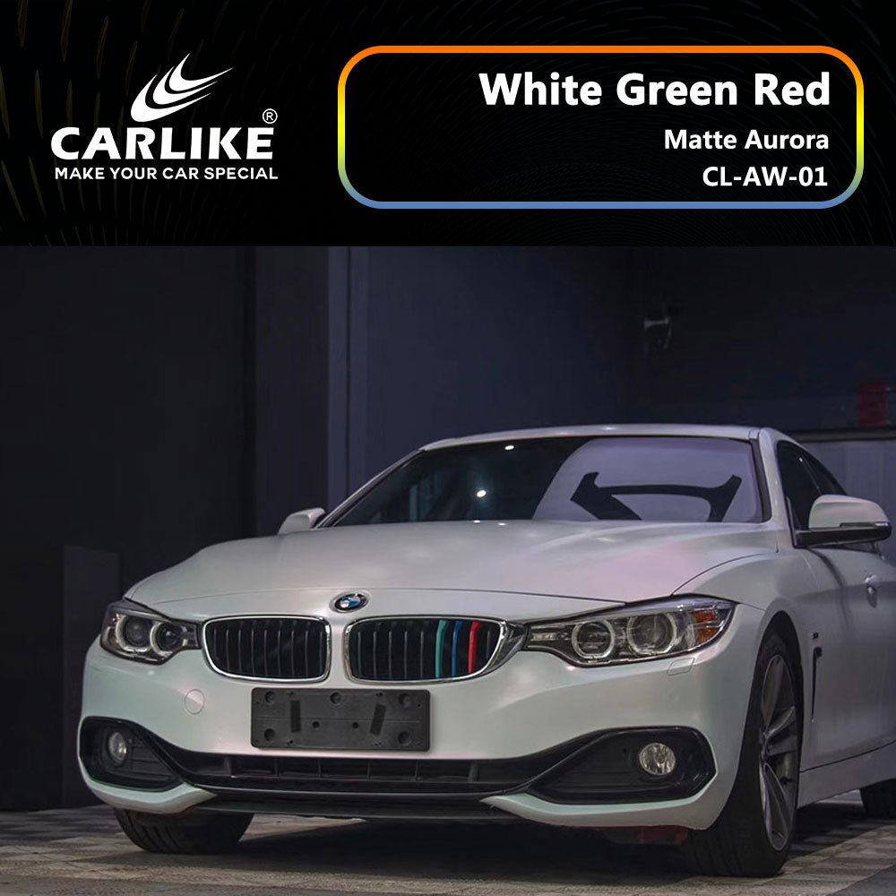CARLIKE CL-AW-01 Matte Aurora White Green Red Vinyl - CARLIKE WRAP