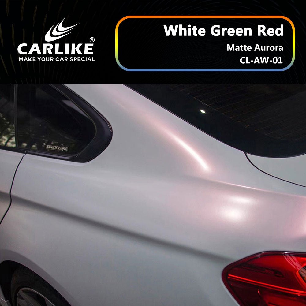 CARLIKE CL-AW-01 Matte Aurora White Green Red Vinyl - CARLIKE WRAP