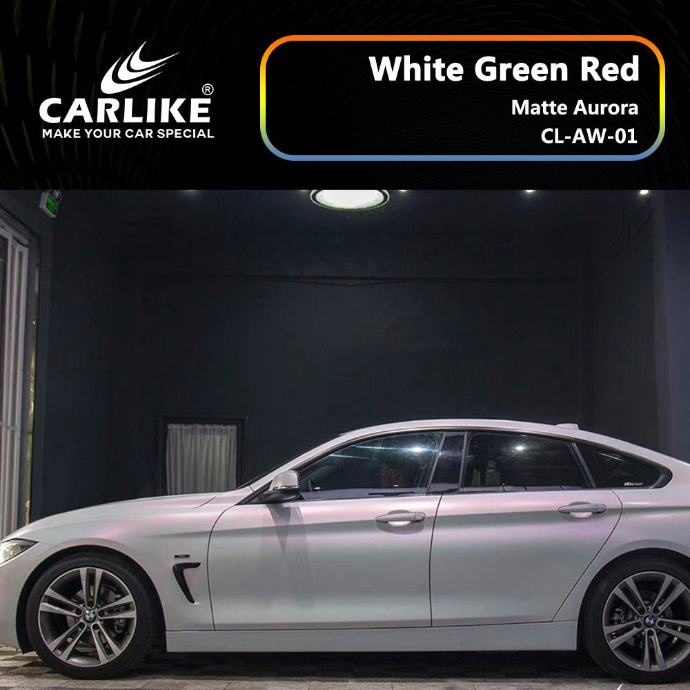 CARLIKE CL-AW-01 Matte Aurora White Green Red Vinyl - CARLIKE WRAP