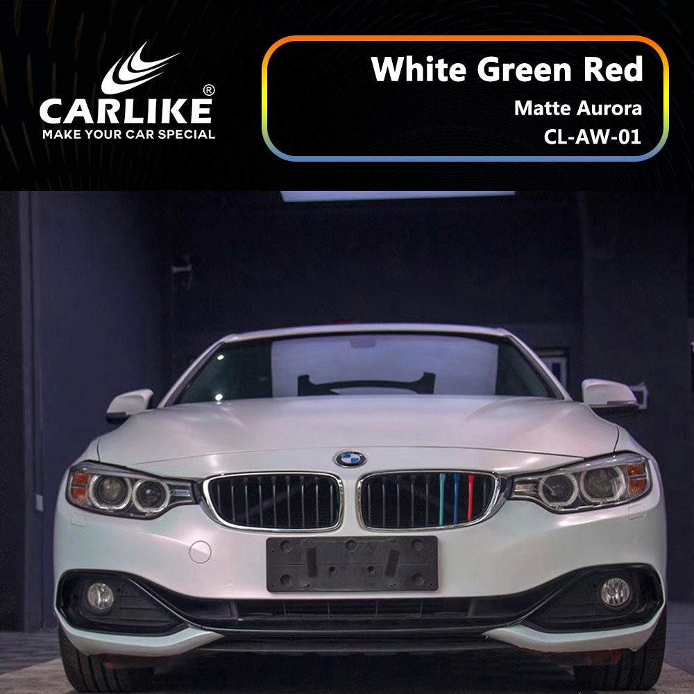 CARLIKE CL-AW-01 Matte Aurora White Green Red Vinyl - CARLIKE WRAP