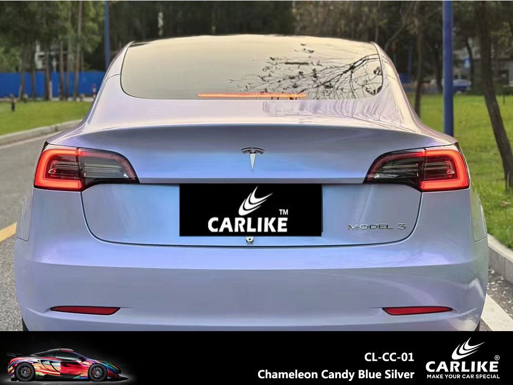 CARLIKE CL-CC-01 Chameleon Candy Blue Silver Vinyl - CARLIKE WRAP