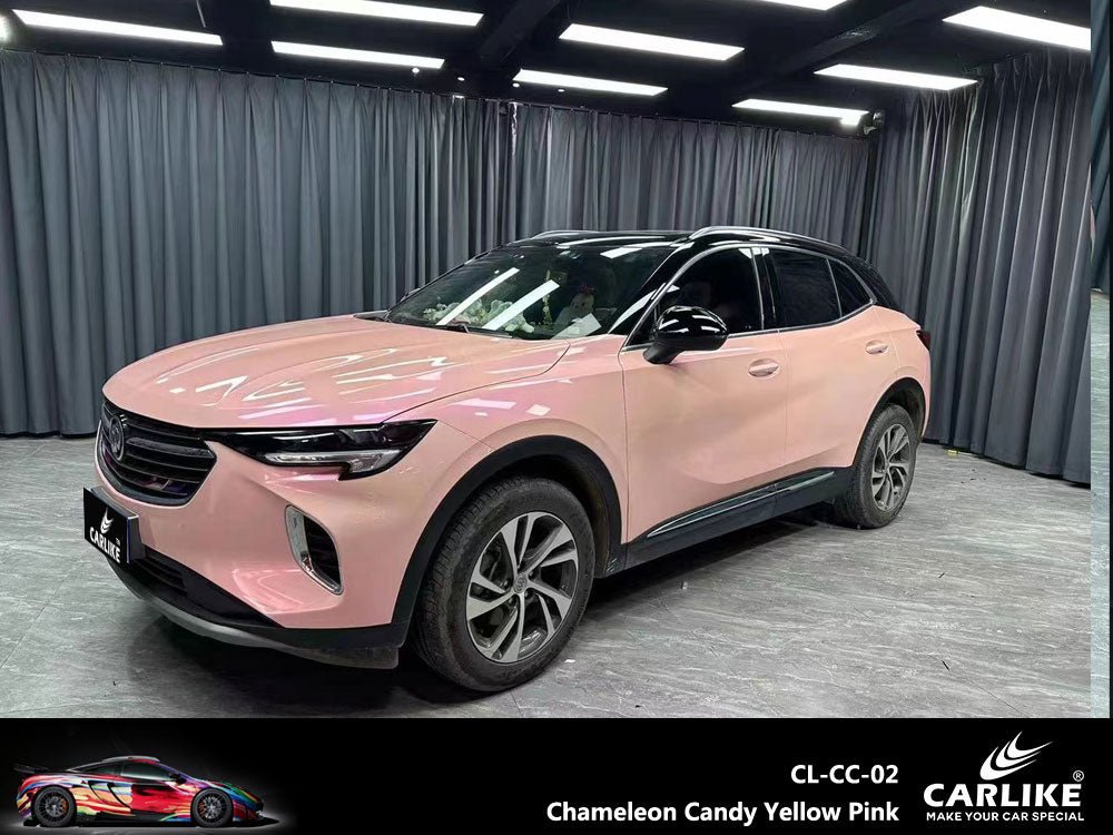CARLIKE CL-CC-02 Chameleon Candy Yellow Pink Vinyl - CARLIKE WRAP
