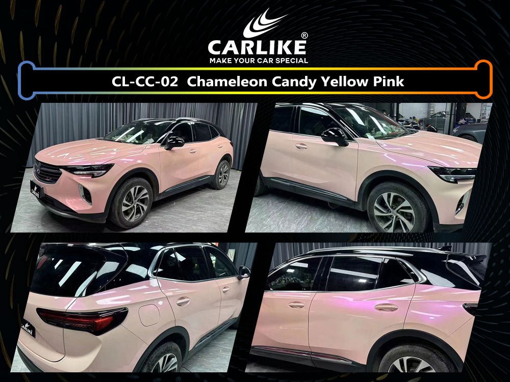 CARLIKE CL-CC-02 Chameleon Candy Yellow Pink Vinyl - CARLIKE WRAP