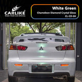 CARLIKE CL-CD-04 Chameleon Diamond Crystal Gloss White Green Vinyl - CARLIKE WRAP