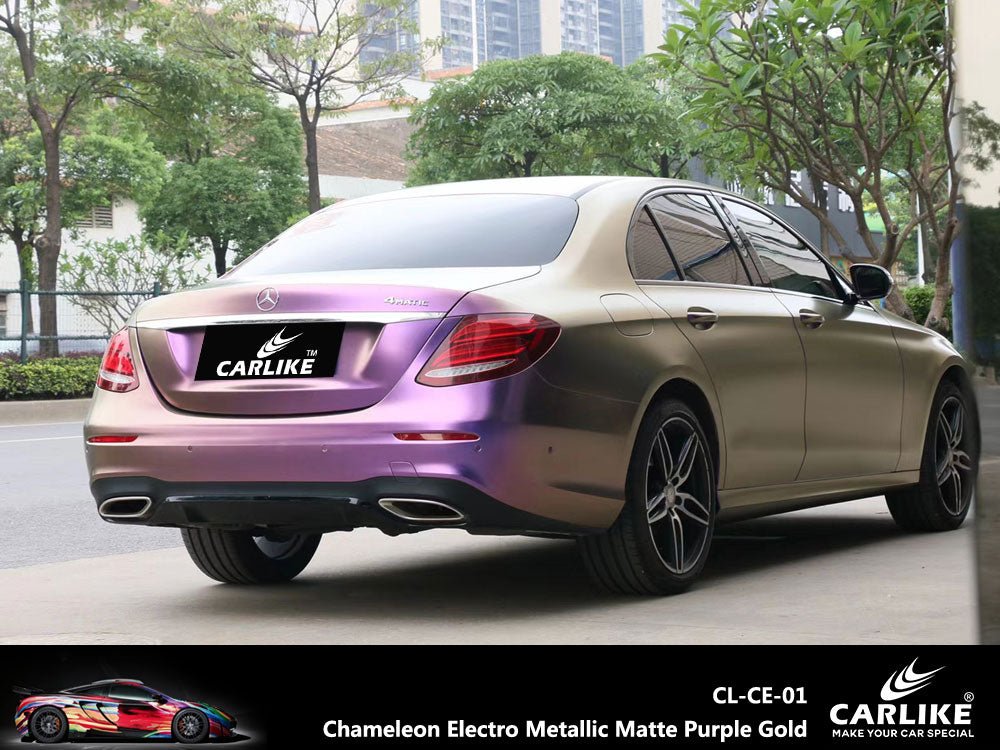CARLIKE CL-CE-01 Chameleon Electro Metallic Matte Purple Gold Vinyl - CARLIKE WRAP