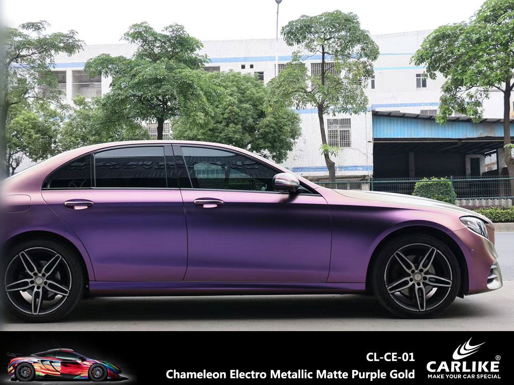 CARLIKE CL-CE-01 Chameleon Electro Metallic Matte Purple Gold Vinyl - CARLIKE WRAP