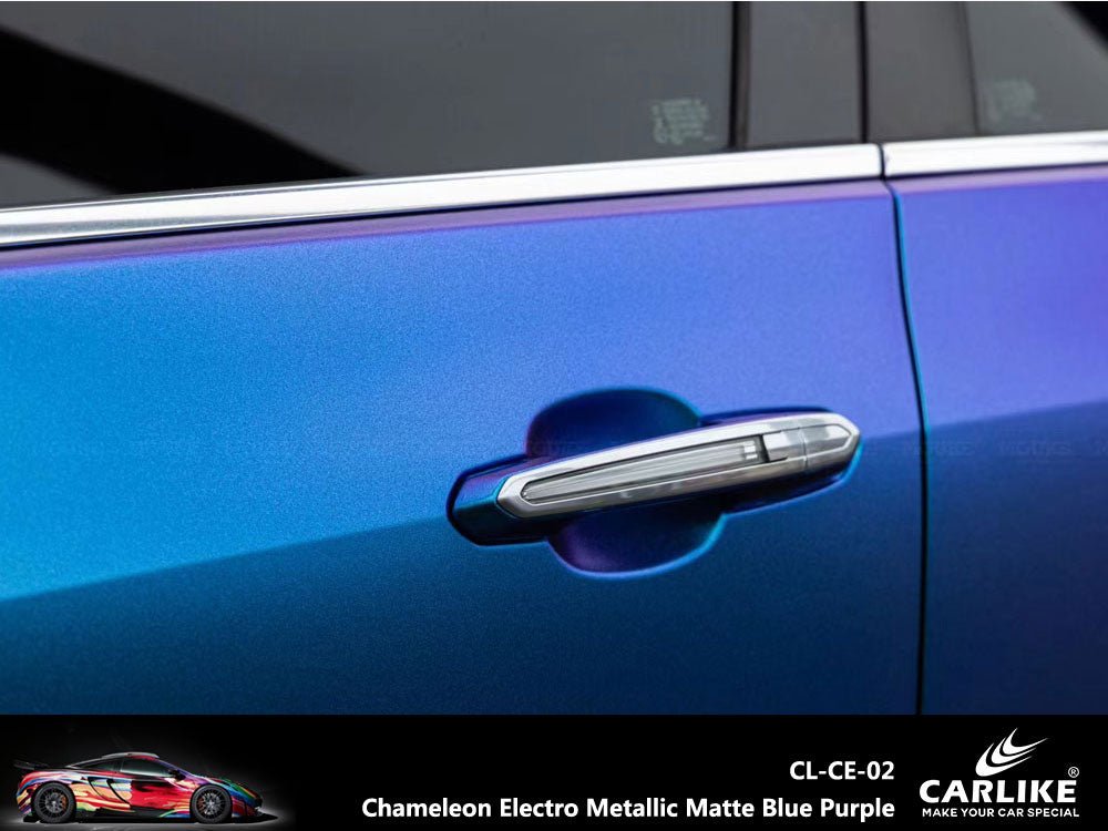 CARLIKE CL-CE-02 Chameleon Electro Metallic Matte Blue Purple Vinyl - CARLIKE WRAP