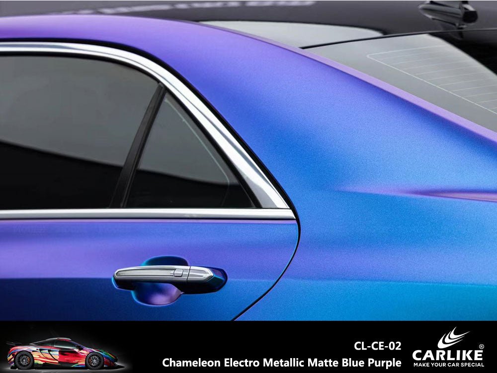 CARLIKE CL-CE-02 Chameleon Electro Metallic Matte Blue Purple Vinyl - CARLIKE WRAP