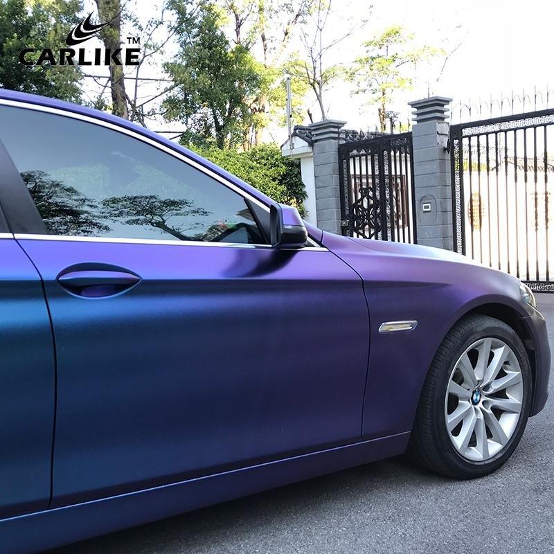 CARLIKE CL-CE-03 Matte Chameleon Color Shift Electro Metallic Blue Red Vinyl - CARLIKE WRAP