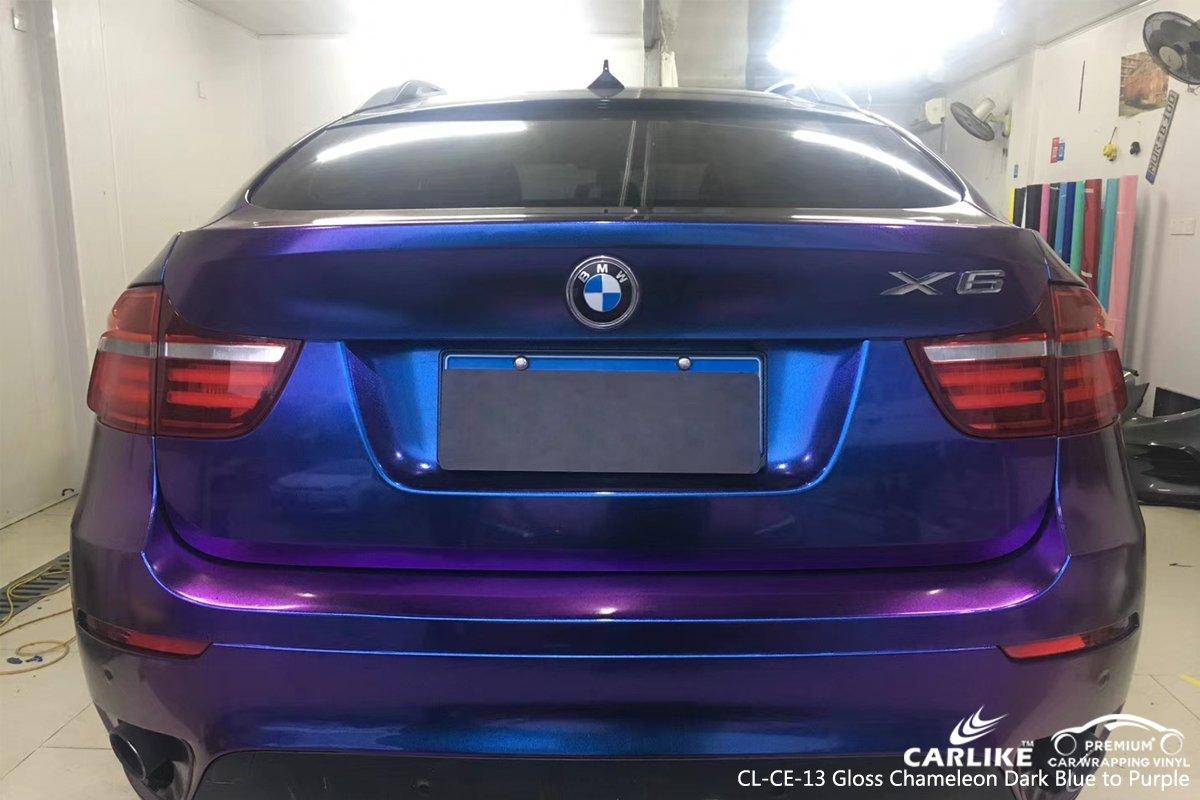 CARLIKE CL-CE-13 Gloss Chameleon Color Shift Electro Metallic Blue Red Vinyl - CARLIKE WRAP