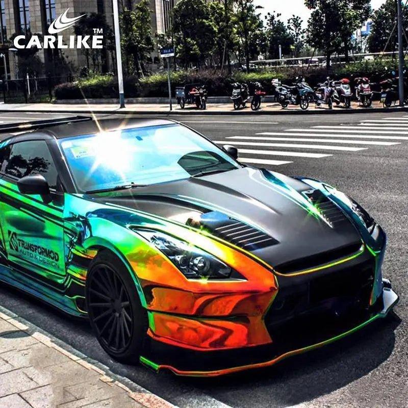 CARLIKE CL-CR-01 Chrome Rainbow Ammolite Green Vinyl - CARLIKE WRAP