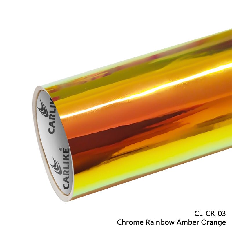 CARLIKE CL-CR-03 Chrome Rainbow Amber Orange Vinyl - CARLIKE WRAP