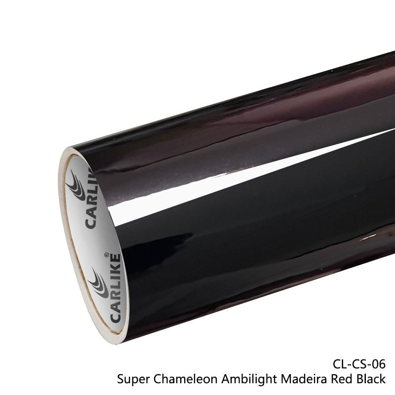 CARLIKE CL-CS-06 Super Chameleon Ambilight Madeira Red Black Vinyl - CARLIKE WRAP