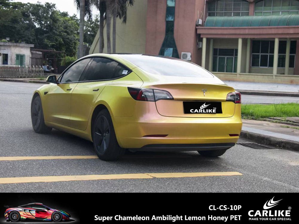CARLIKE CL-CS-10P Super Chameleon Ambilight Lemon Honey Vinyl PET Liner - CARLIKE WRAP
