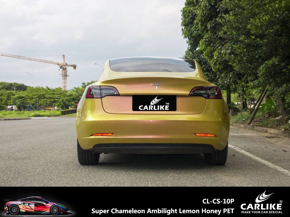 CARLIKE CL-CS-10P Super Chameleon Ambilight Lemon Honey Vinyl PET Liner - CARLIKE WRAP
