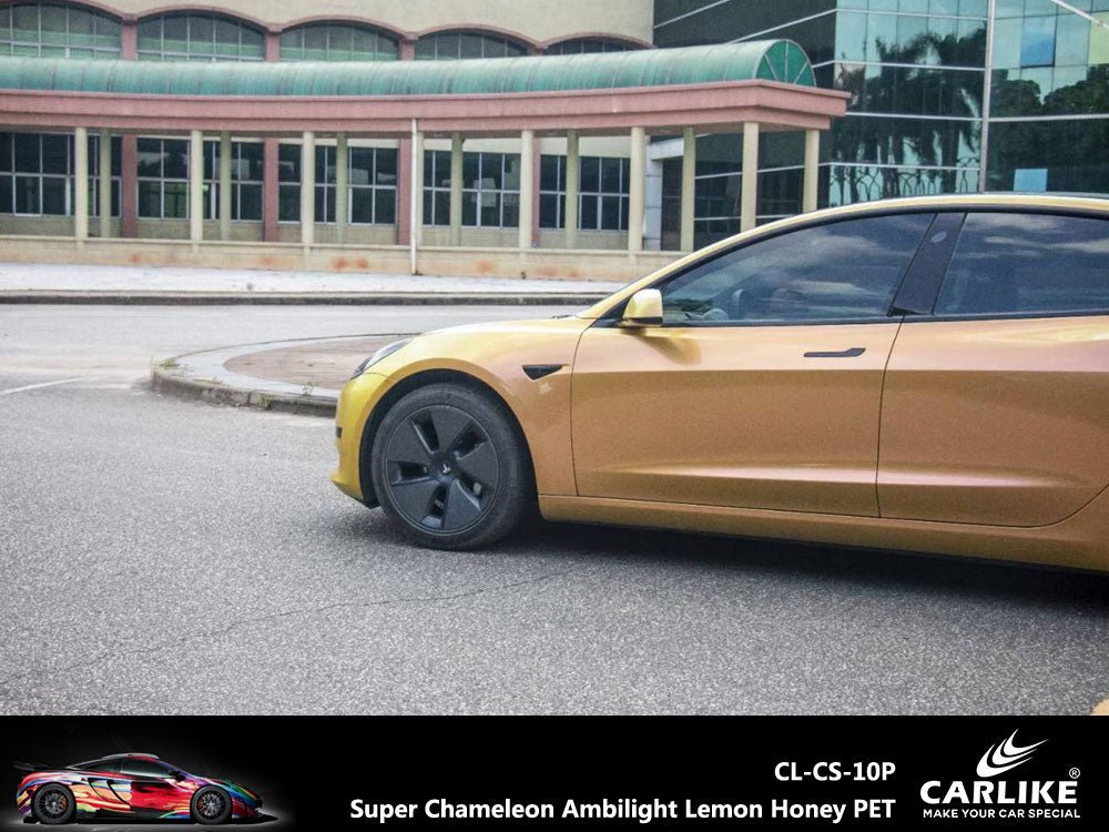 CARLIKE CL-CS-10P Super Chameleon Ambilight Lemon Honey Vinyl PET Liner - CARLIKE WRAP