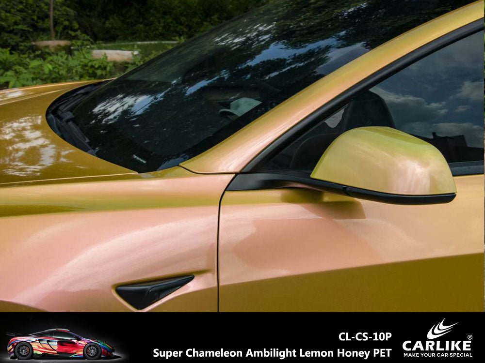 CARLIKE CL-CS-10P Super Chameleon Ambilight Lemon Honey Vinyl PET Liner - CARLIKE WRAP
