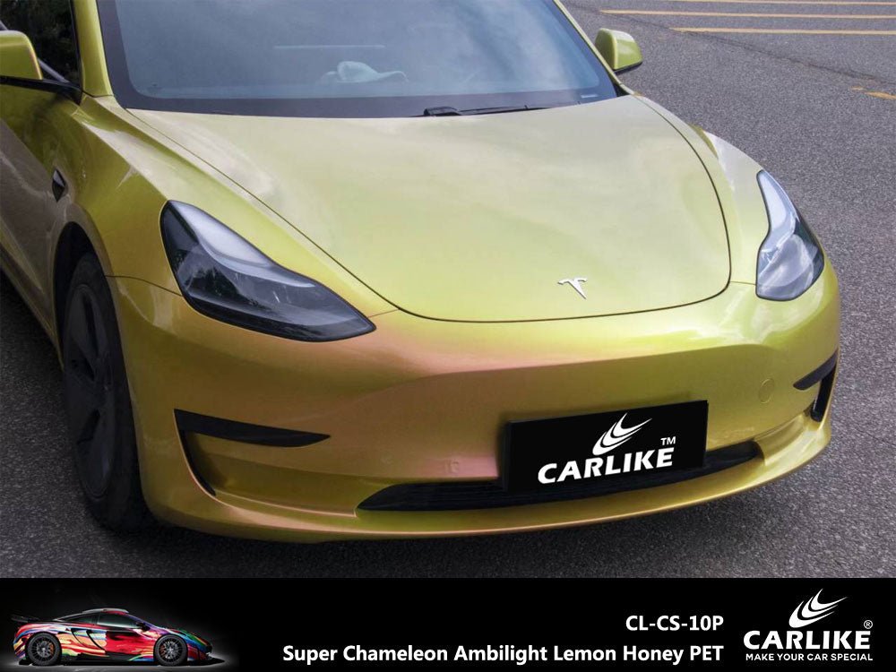 CARLIKE CL-CS-10P Super Chameleon Ambilight Lemon Honey Vinyl PET Liner - CARLIKE WRAP