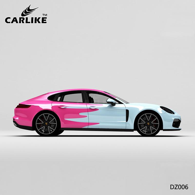 CARLIKE CL-DZ006 Pattern Blue and Pink Painting High-precision Printing Customized Car Vinyl Wrap - CARLIKE WRAP