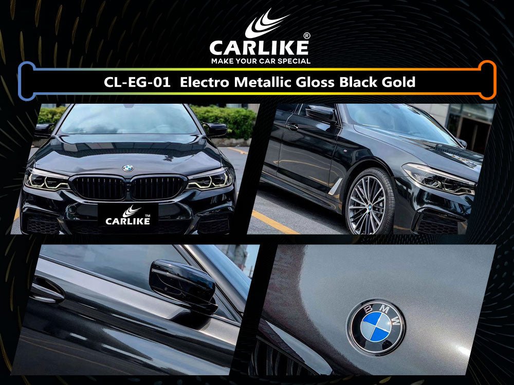 Gloss Metallic Black Gold Car Wrap – RAXTiFY