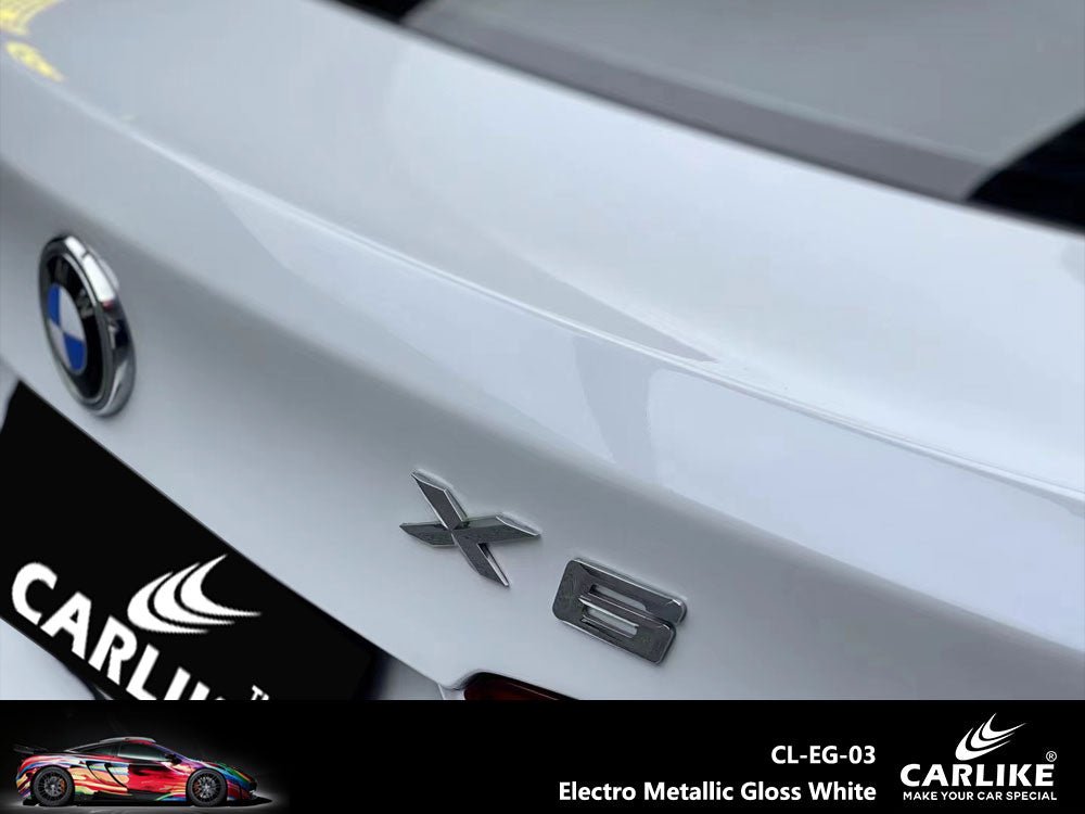 CARLIKE CL-EG-03 Electro Metallic Gloss White Vinyl - CARLIKE WRAP