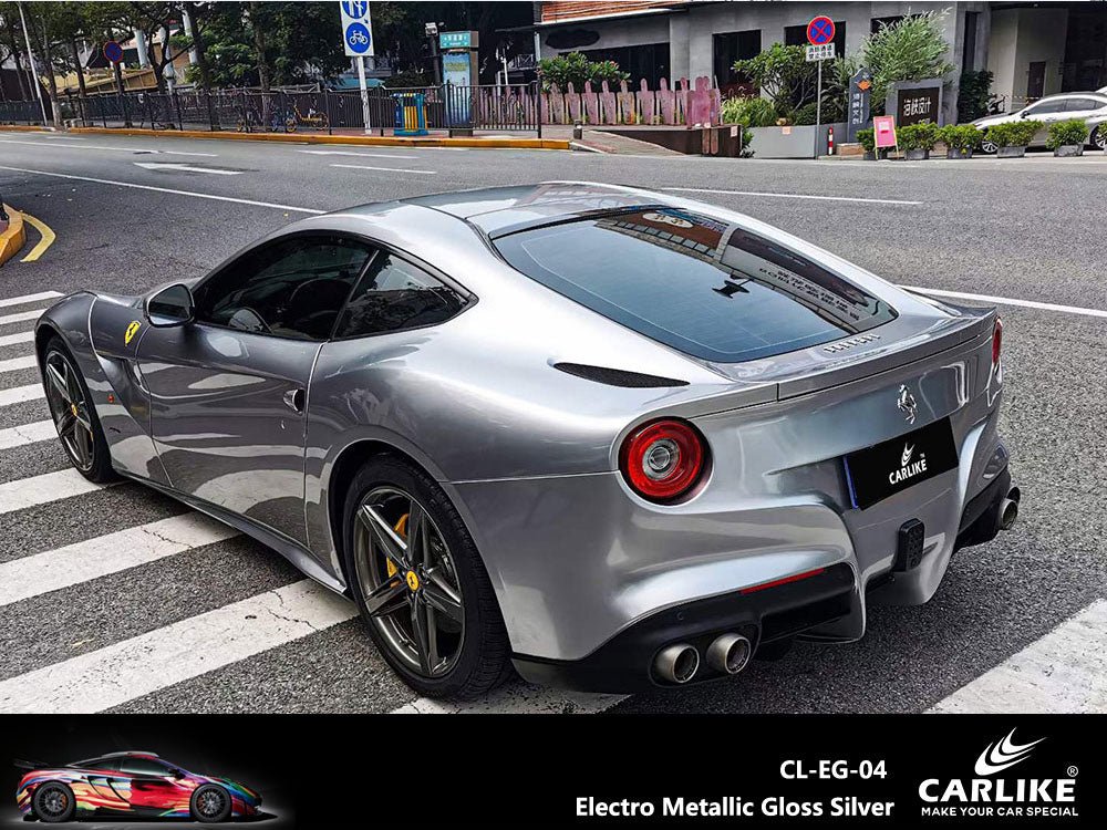 CARLIKE CL-EG-04 Electro Metallic Gloss Silver Vinyl - CARLIKE WRAP