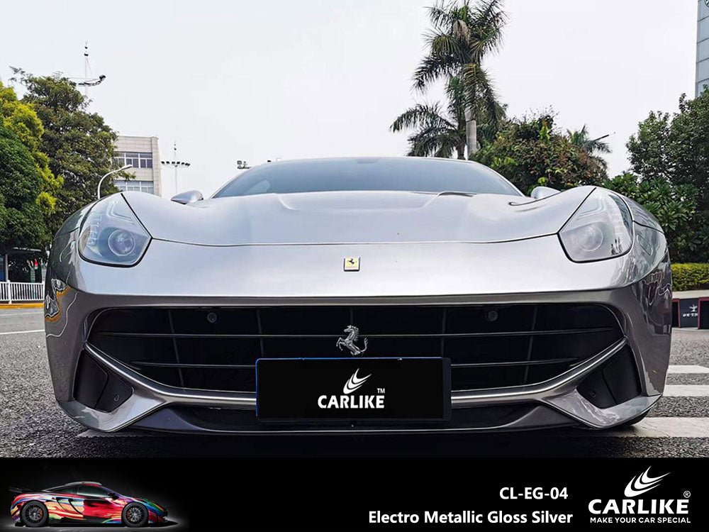 CARLIKE CL-EG-04 Electro Metallic Gloss Silver Vinyl - CARLIKE WRAP