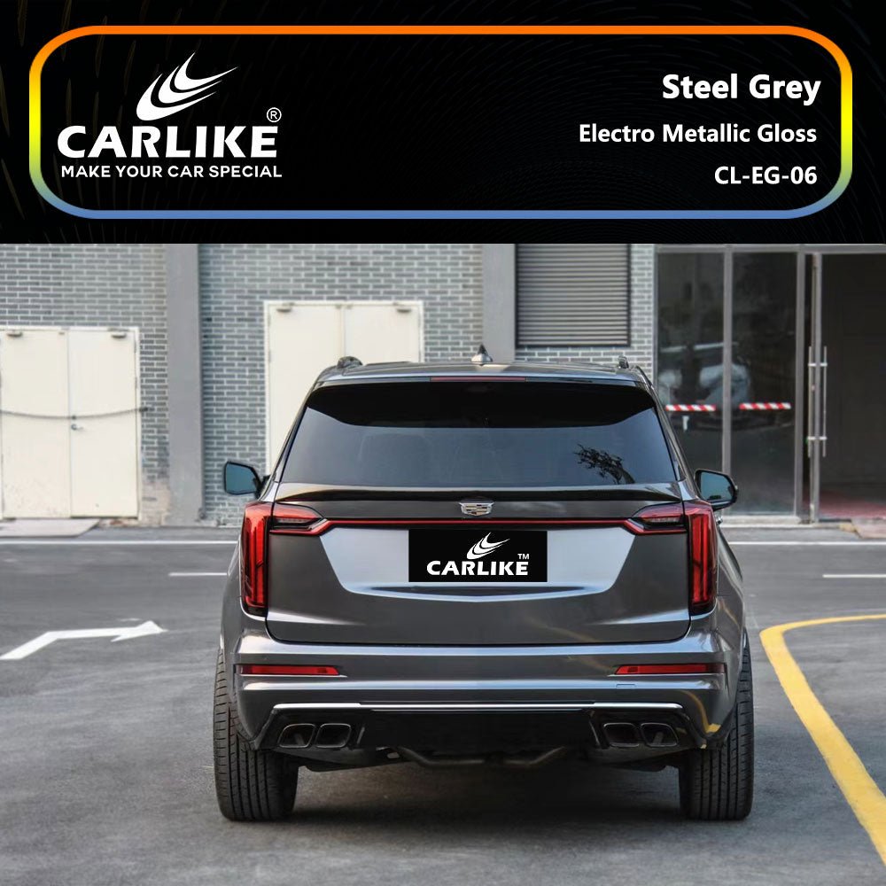 CARLIKE CL-EG-06 Electro Metallic Gloss Steel Grey Vinyl - CARLIKE WRAP